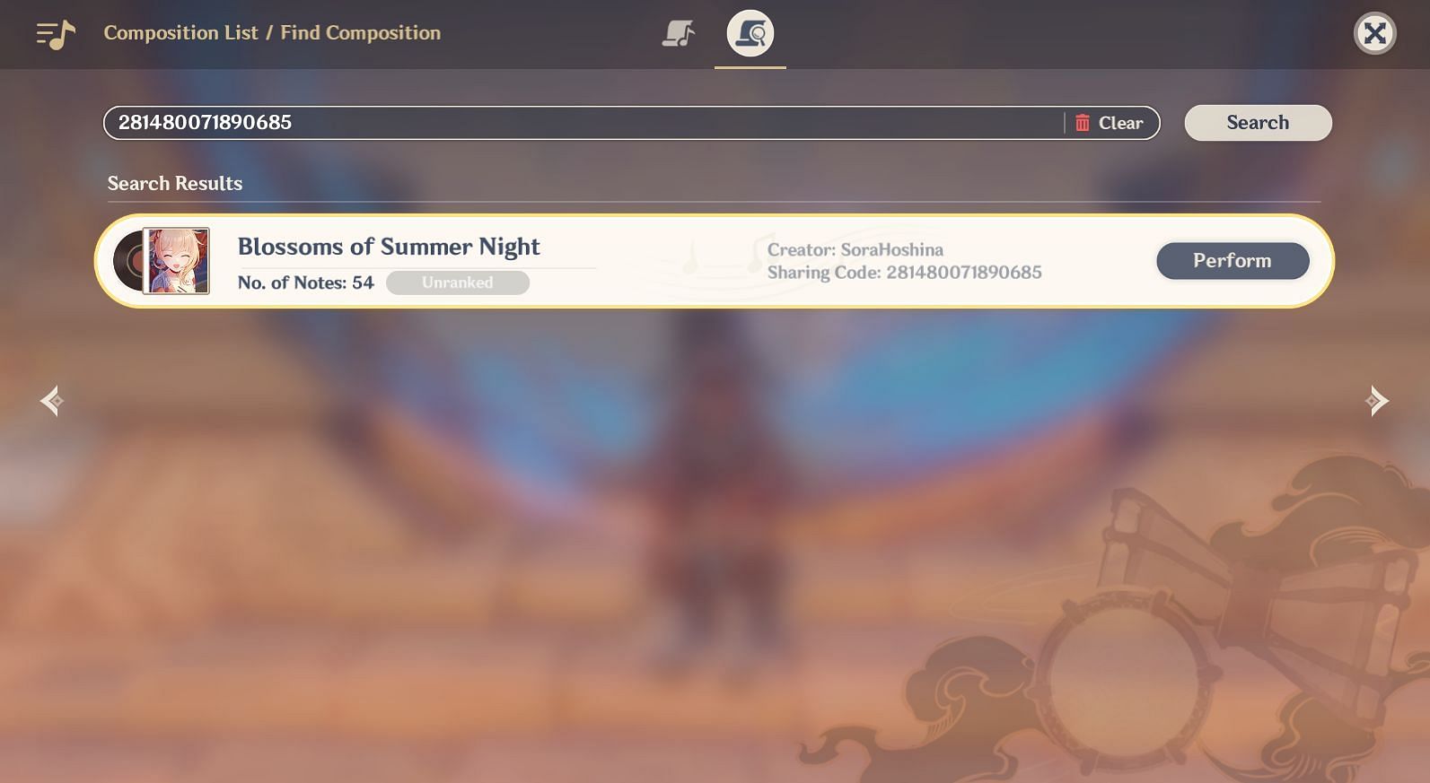 Choose the second icon on the top of the screen (Image via HoYoverse)